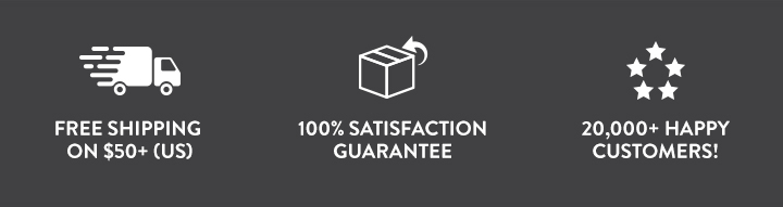 Free shipping, money back guarantee, 15,000+ happy customers!
