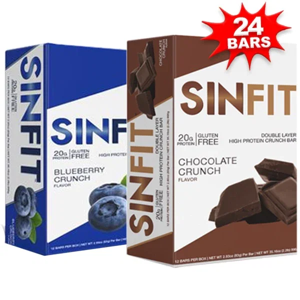 Image of 2 x 12pk SinFit Double Layer High Protein Bars