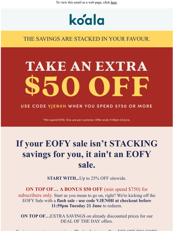 BONUS $50 OFF + Save up to 25% sitewide...