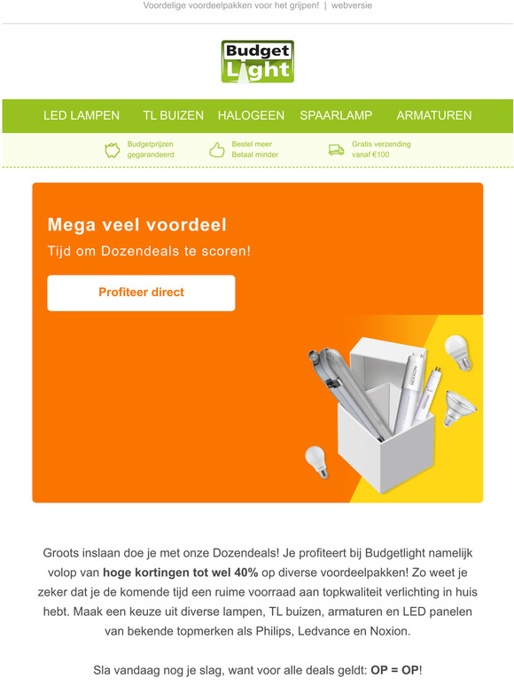 Tot wel 40% korting met onze Dozendeals!
