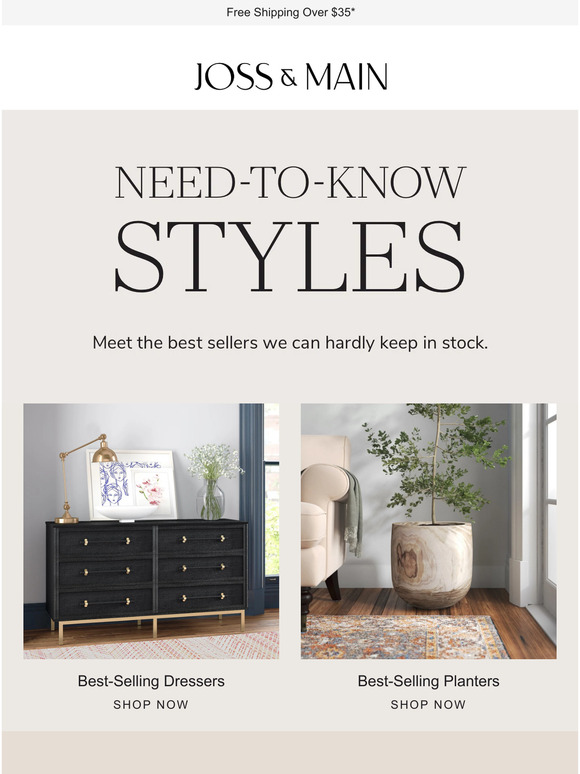 Joss & Main Email Newsletters Shop Sales, Discounts, and Coupon Codes