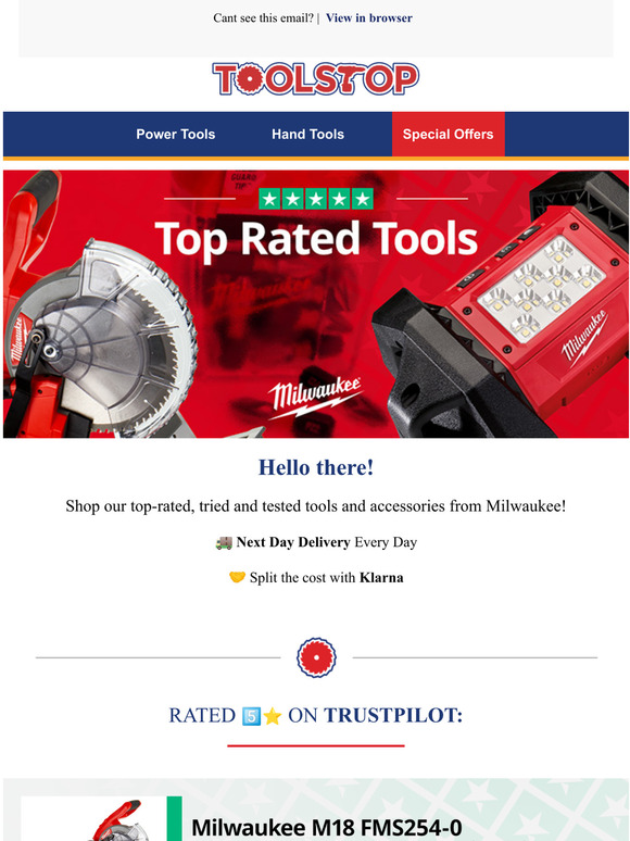 Toolstop MILWAUKEE 5⭐ Rated Products Milled