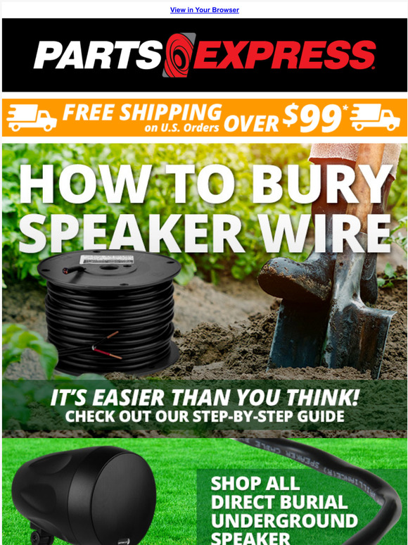Parts Express How To Bury Speaker Wire— It's Easier Than You Think