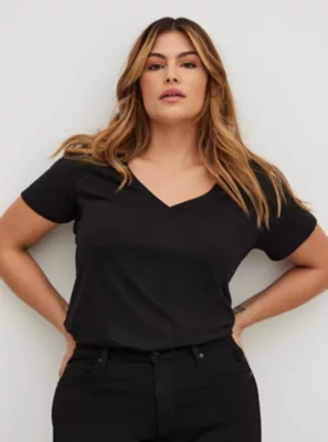 Girlfriend Tee - Signature Jersey Black
