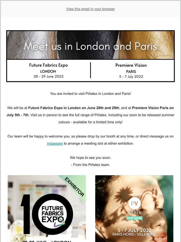 Visit us in London and Paris!