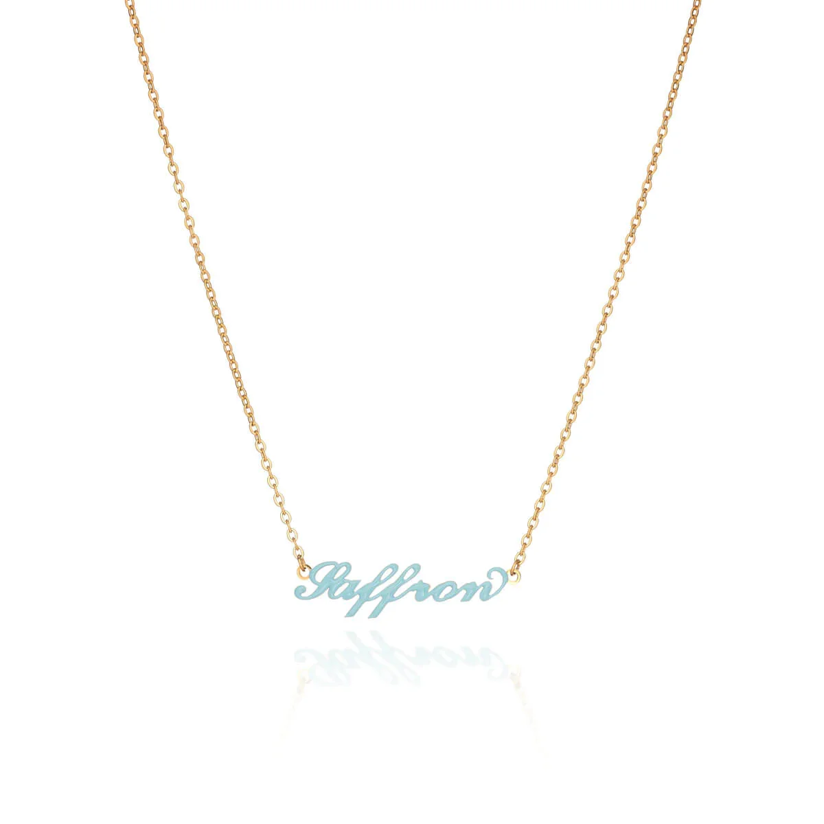 Image of Enamel Carrie Name Necklace (Gold)