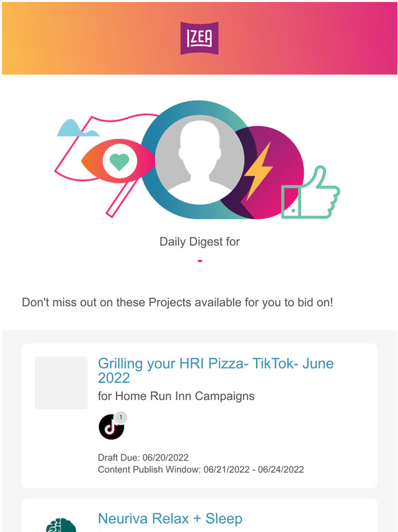 —, check out your Digest for new Projects from IZEA Worldwide!