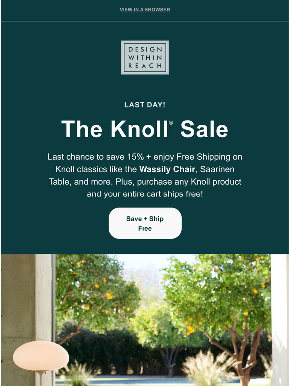 Design Within Reach Last day! The Knoll Sale ends at midnight ⏰ Milled