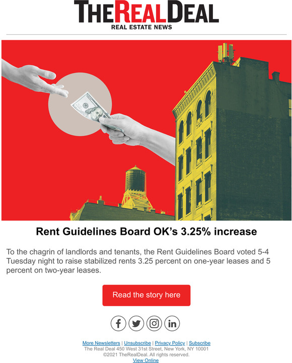 The Real Deal Breaking Rent board allows 3.25 increase Milled