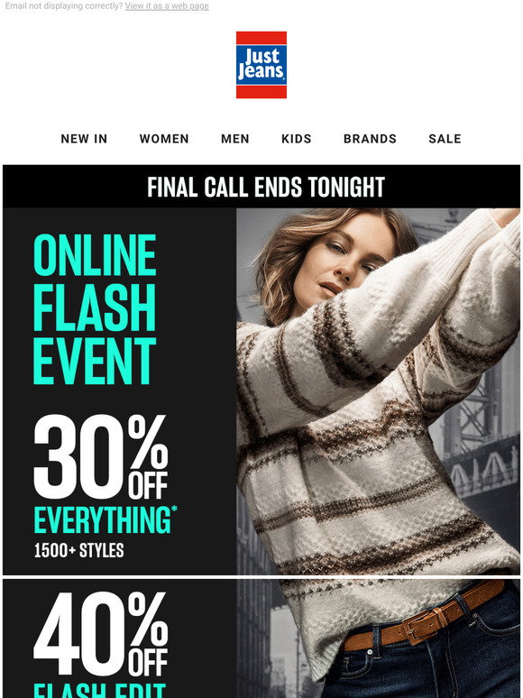 Just Jeans: Boxing day SALE steals | Milled