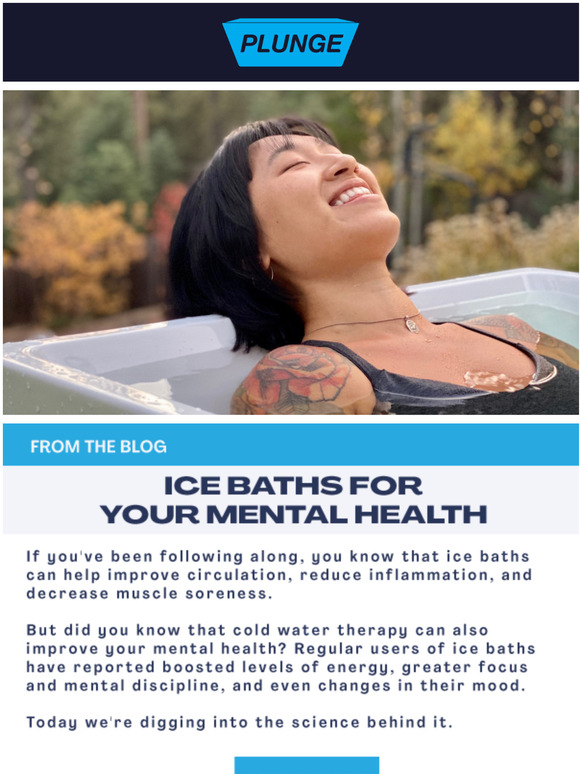 Plunge How ice baths can improve your mental health Milled