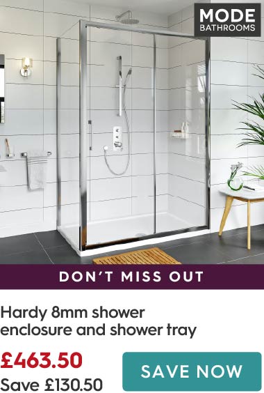 Mode Hardy 8mm easy clean shower enclosure and stone shower tray
