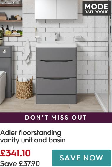 Mode Adler grey floorstanding vanity unit and basin 600mm