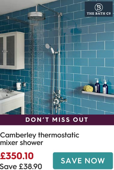 The Bath Co. Camberley rain can thermostatic exposed mixer shower