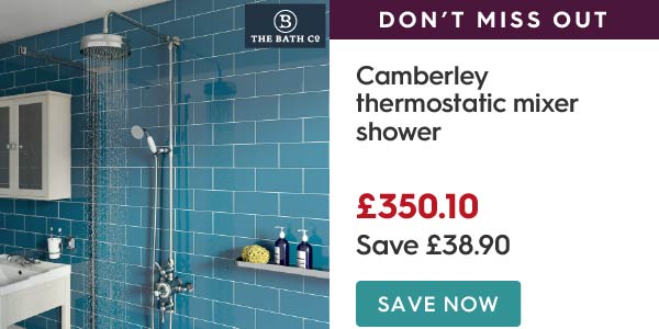 The Bath Co. Camberley rain can thermostatic exposed mixer shower
