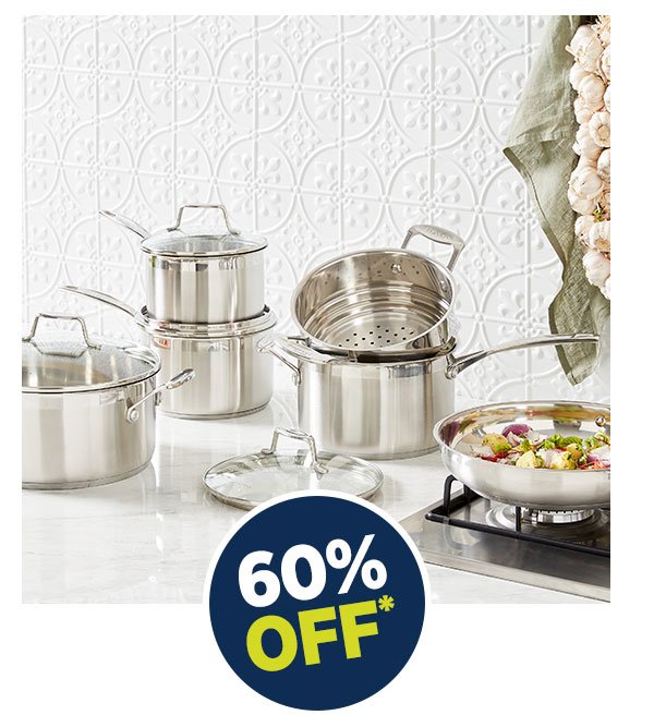 60% Off All Full Priced Homewares by Smith+Nobel, Soren, Stanley Rogers, Scanpan, Furi, Kitchen Craft & Bluestone *Excludes Electrical