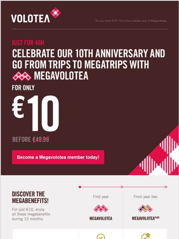Volotea: Do you have €10? You have a whole year of Megavolotea. | Milled