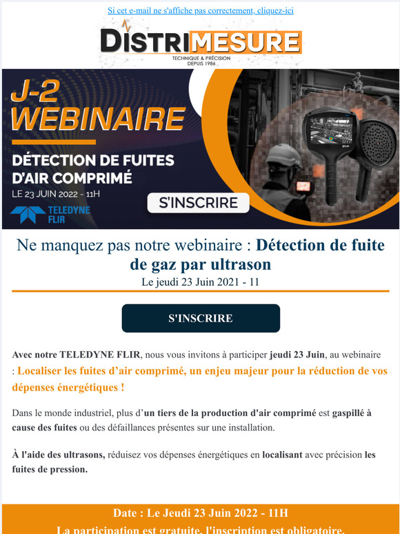 Détectez les fuites d'air comprimé - Webinaire