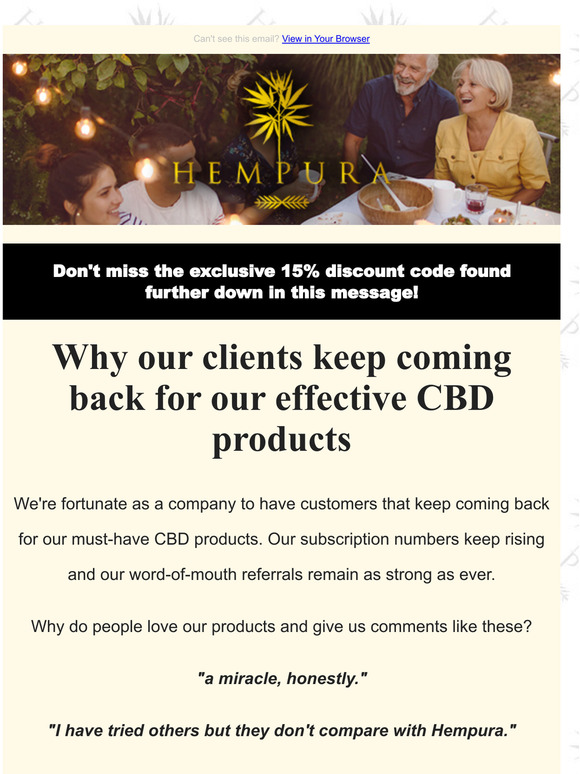 Discover why Hempura CBD products are so effective | September Newsletter
