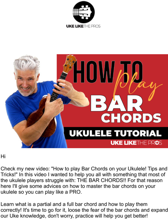 Uke Like The Pros How to play Bar Chords on your Ukulele? Milled
