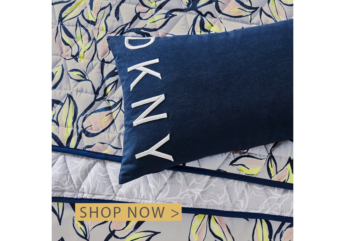 DKNY Painted Leaves Bedding in Grey