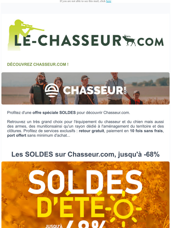 le chasseur Offre spciale SOLDES sur Chasseur Profitez