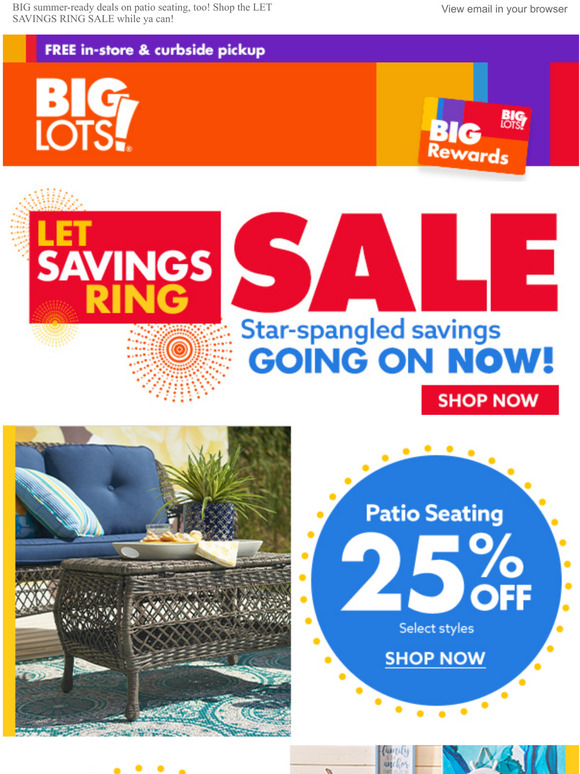 Big Lots ⚠️SALE!⚠️ 20 off patio, pools, & more! Milled
