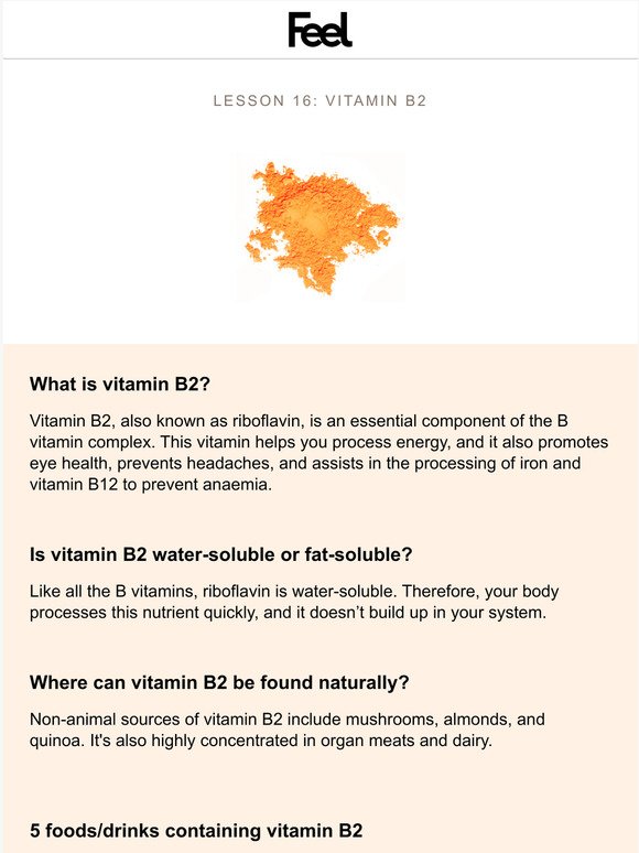 Learn About Vitamin B2 in 5 Minutes – The Health Dossier with WeAreFeel
