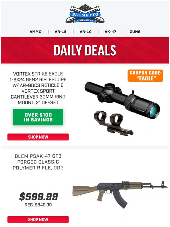 Palmetto State Armory Strike Eagle 16 Coupon Code Deal BLEM ODG PSA