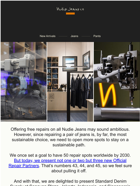 Nudie Jeans Co Free repairs for everyone everywhere Milled