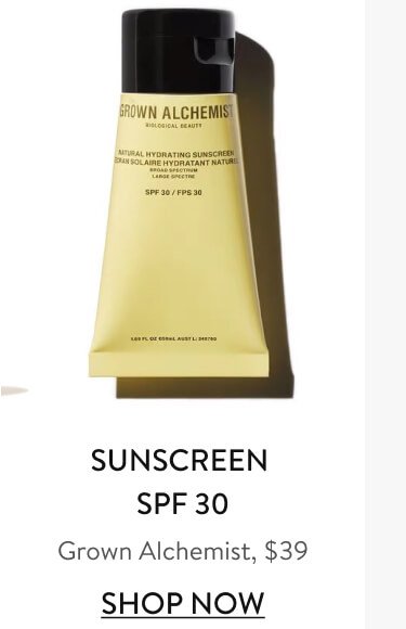 Sunscreen SPF 30 Grown Alchemist, $39 Shop Now