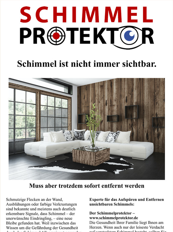 Schimmel ist ein Risiko für die Gesundheit.