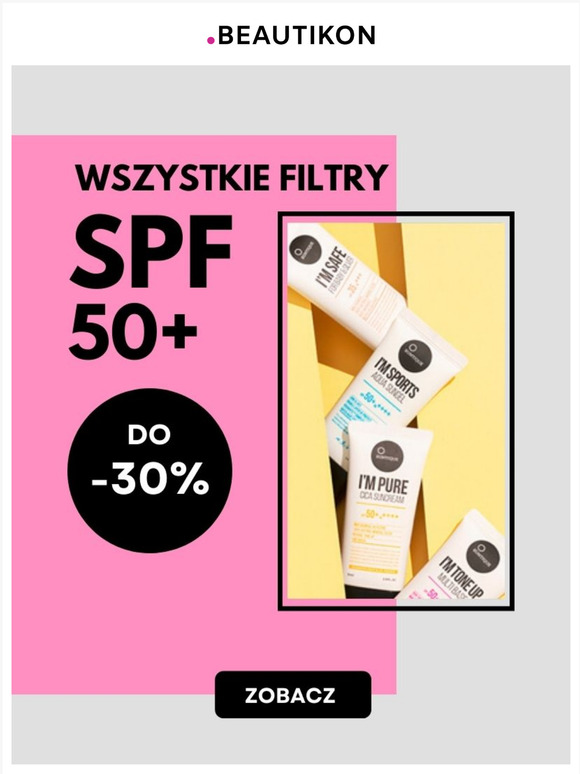 do -30% na kremy z filtrami UV ☀️🤩
