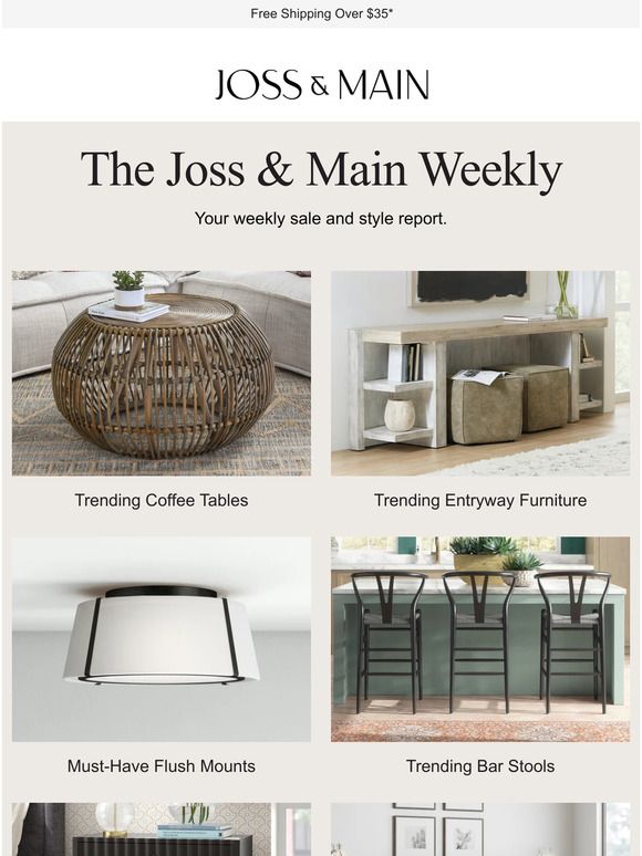 Joss & Main Email Newsletters Shop Sales, Discounts, and Coupon Codes