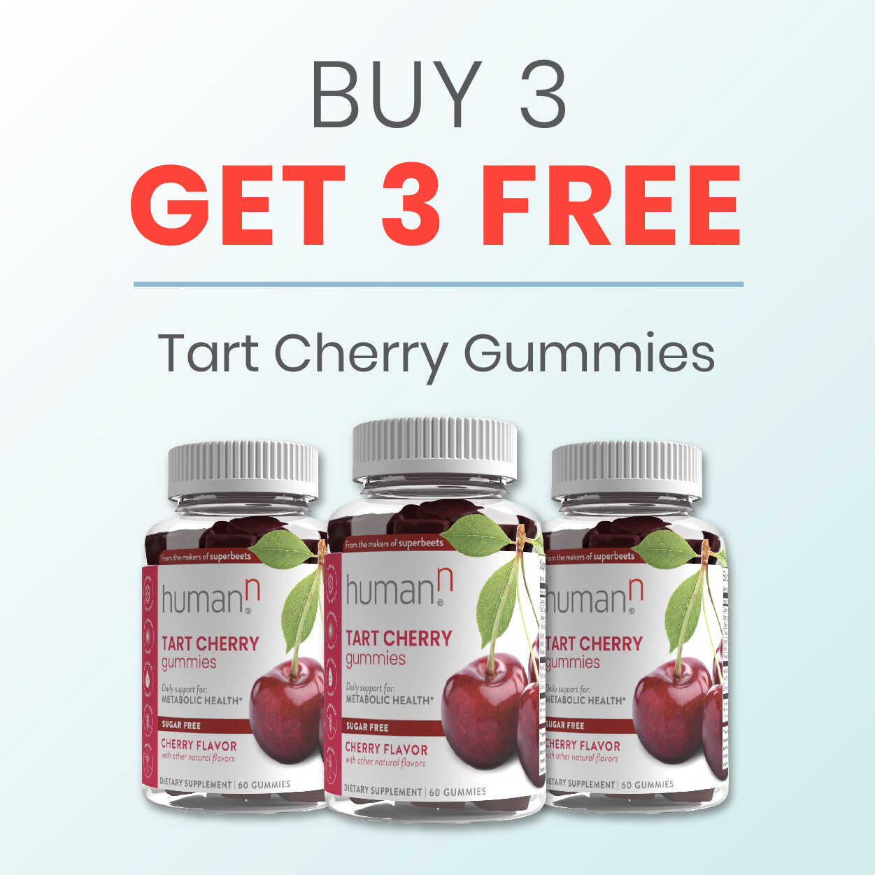 Buy 3 Get 3 FREE - Tart Cherry Gummies