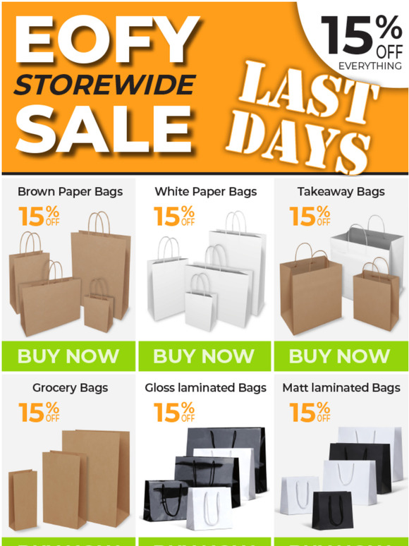 SALE - LAST DAYS - 15% off STOREWIDE
