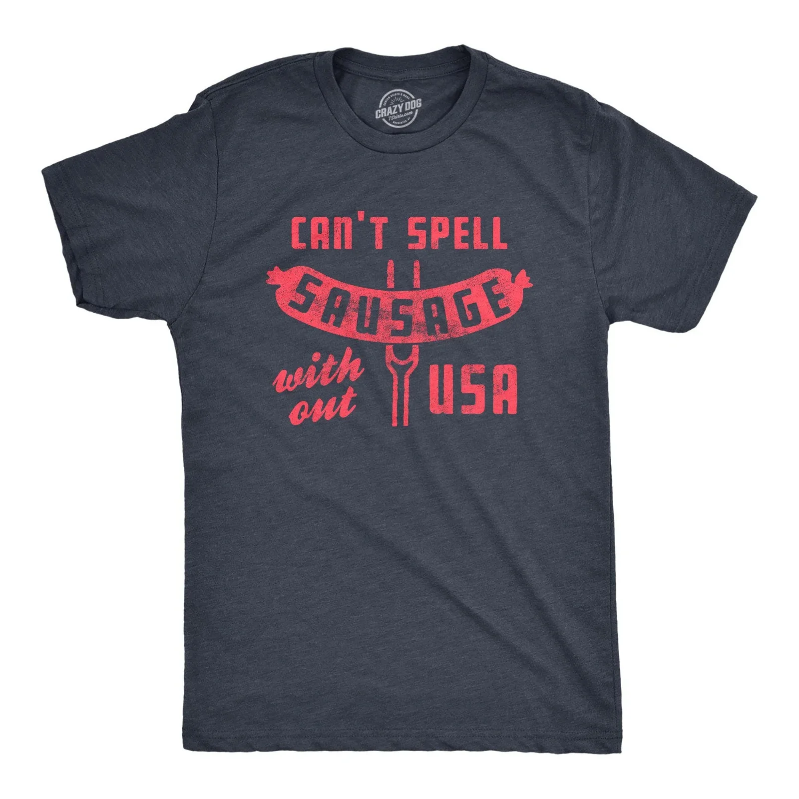 Image of Can't Spell Sausage Without USA Men's Tshirt