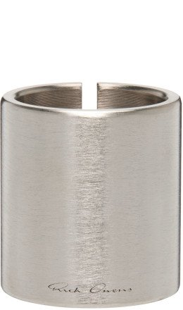 Rick Owens - Silver Strobe Slitted Thumb Ring