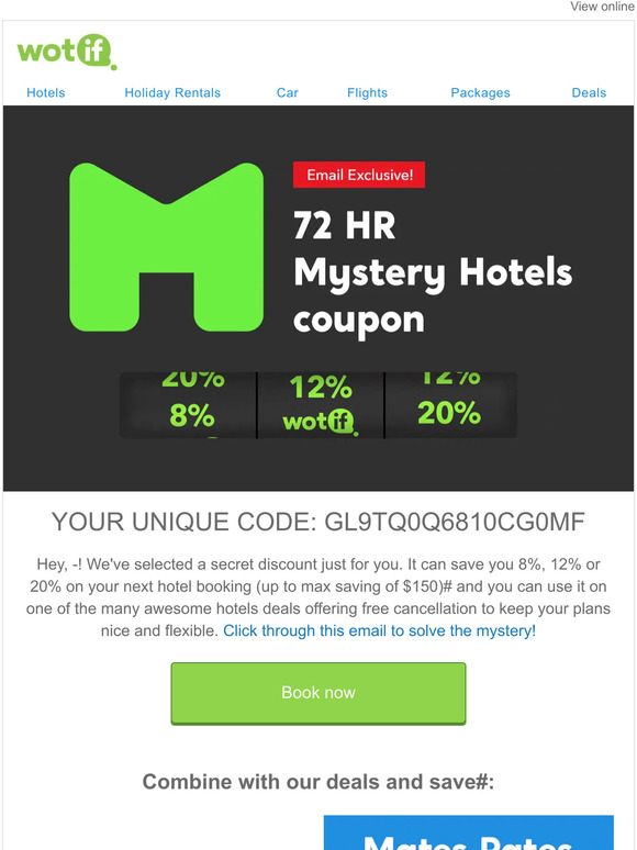 Your MYSTERY discount has landed