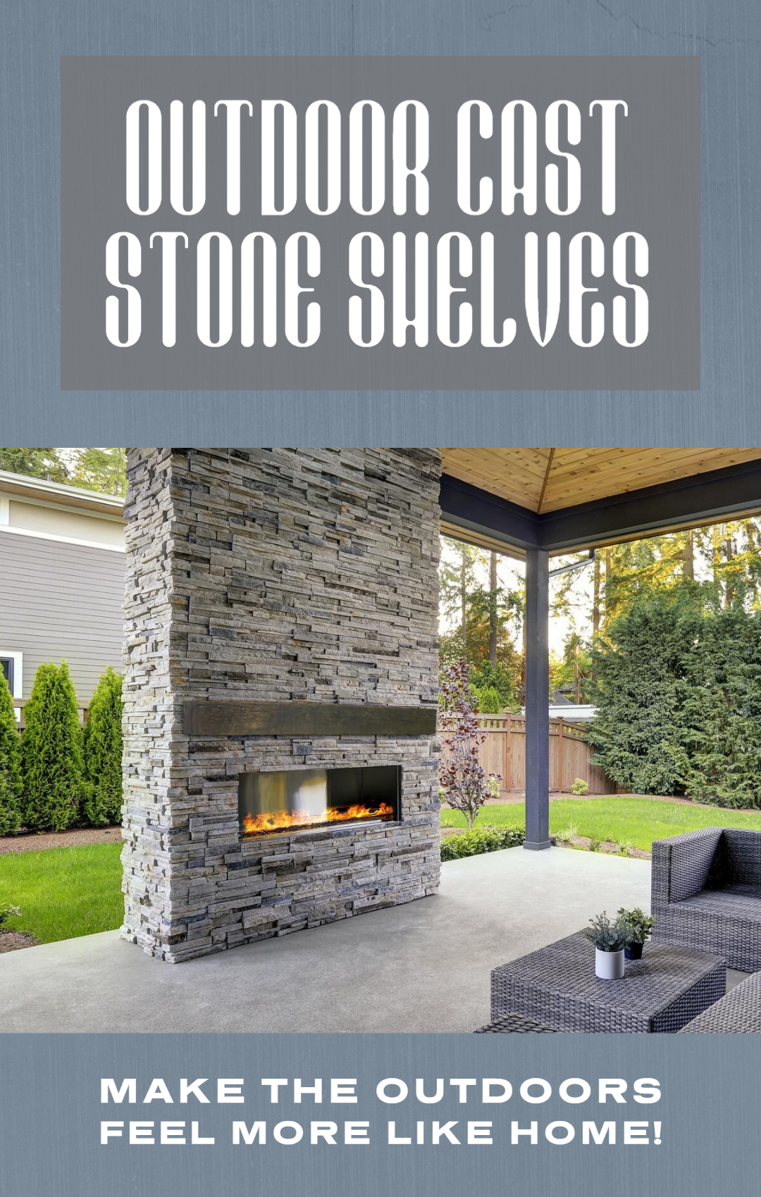 Outdoor Cast Stone Mantel Shelves