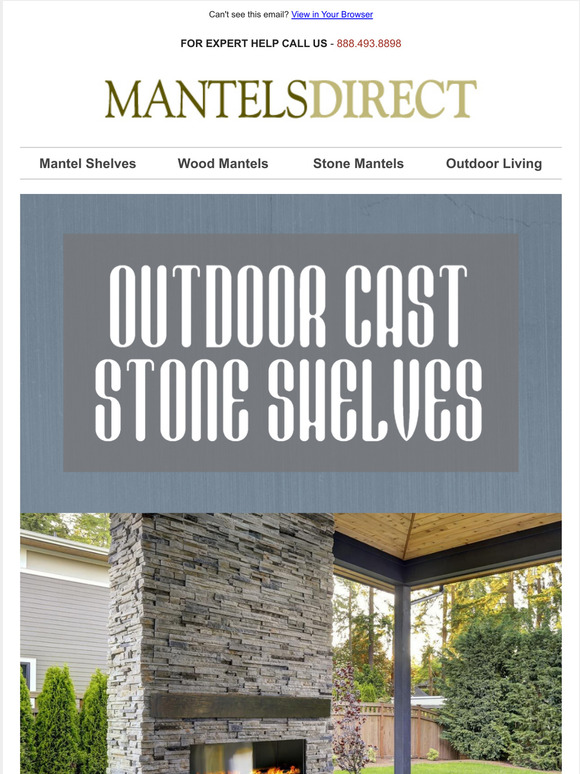 Mantel Shelves for Outdoor Use