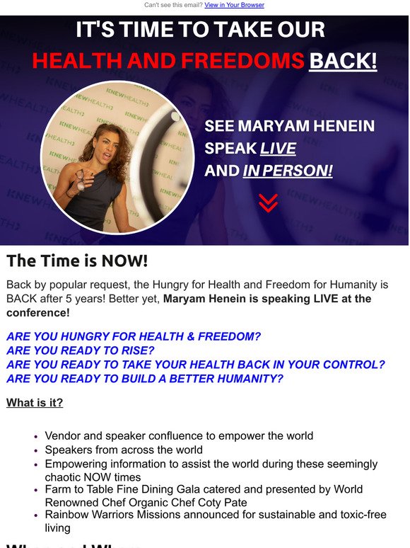 Come See Maryam Henein Speak LIVE! 📣