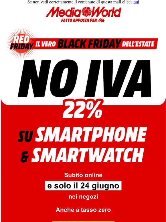 NO IVA SMARTPHONE & SMARTWATCH: approfittane ora