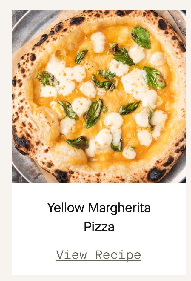 Yellow Margherita Pizza