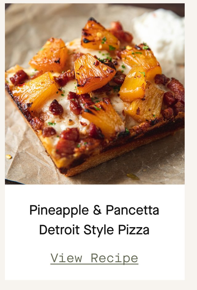 Pineapple & Pancetta Detroit Style Pizza