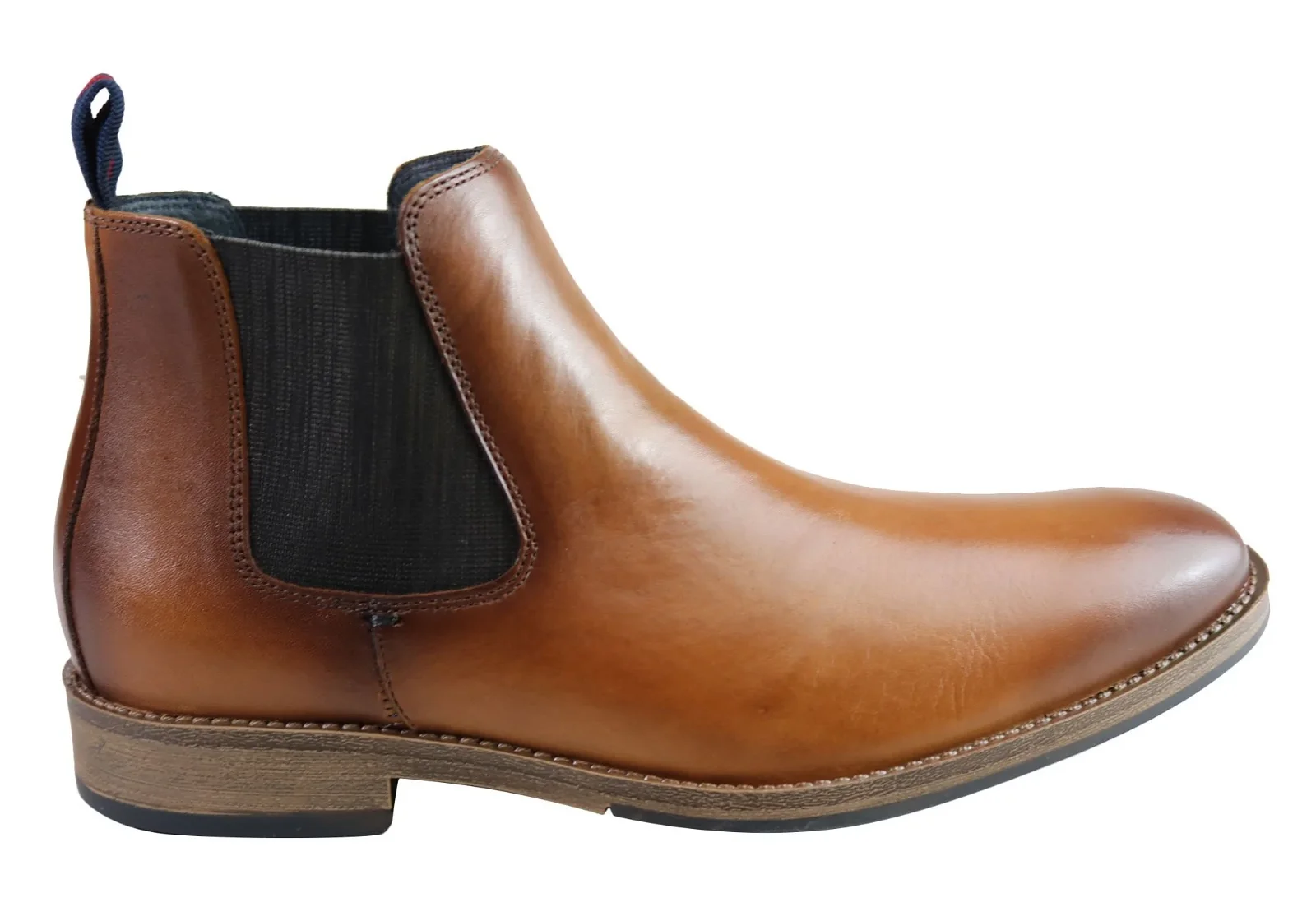 Image of Savelli Legend Mens Comfort Leather Chelsea Dress Boots Made In Brazil