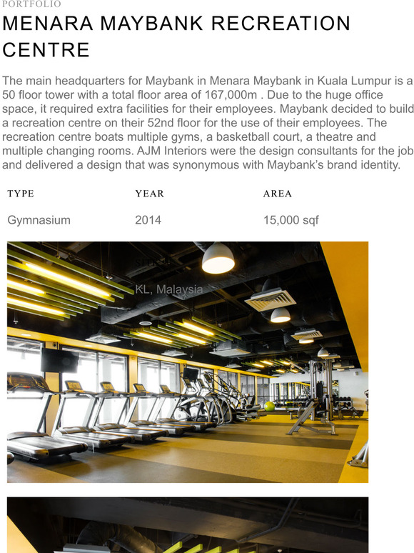 Portfolio - MENARA MAYBANK RECREATION CENTRE