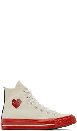 Comme des Garçons Play - Off-White Converse Edition Chuck 70 High-Top Sneakers