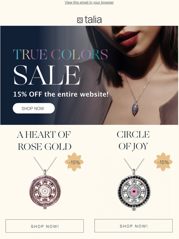 Last chance: True Colors SALE 15% OFF the entire website!