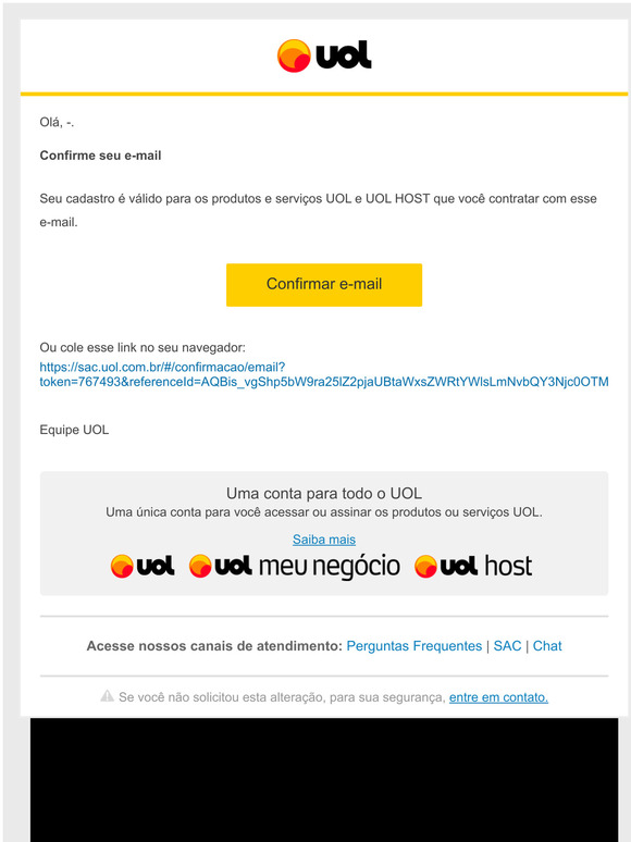 Confirme seu e-mail.